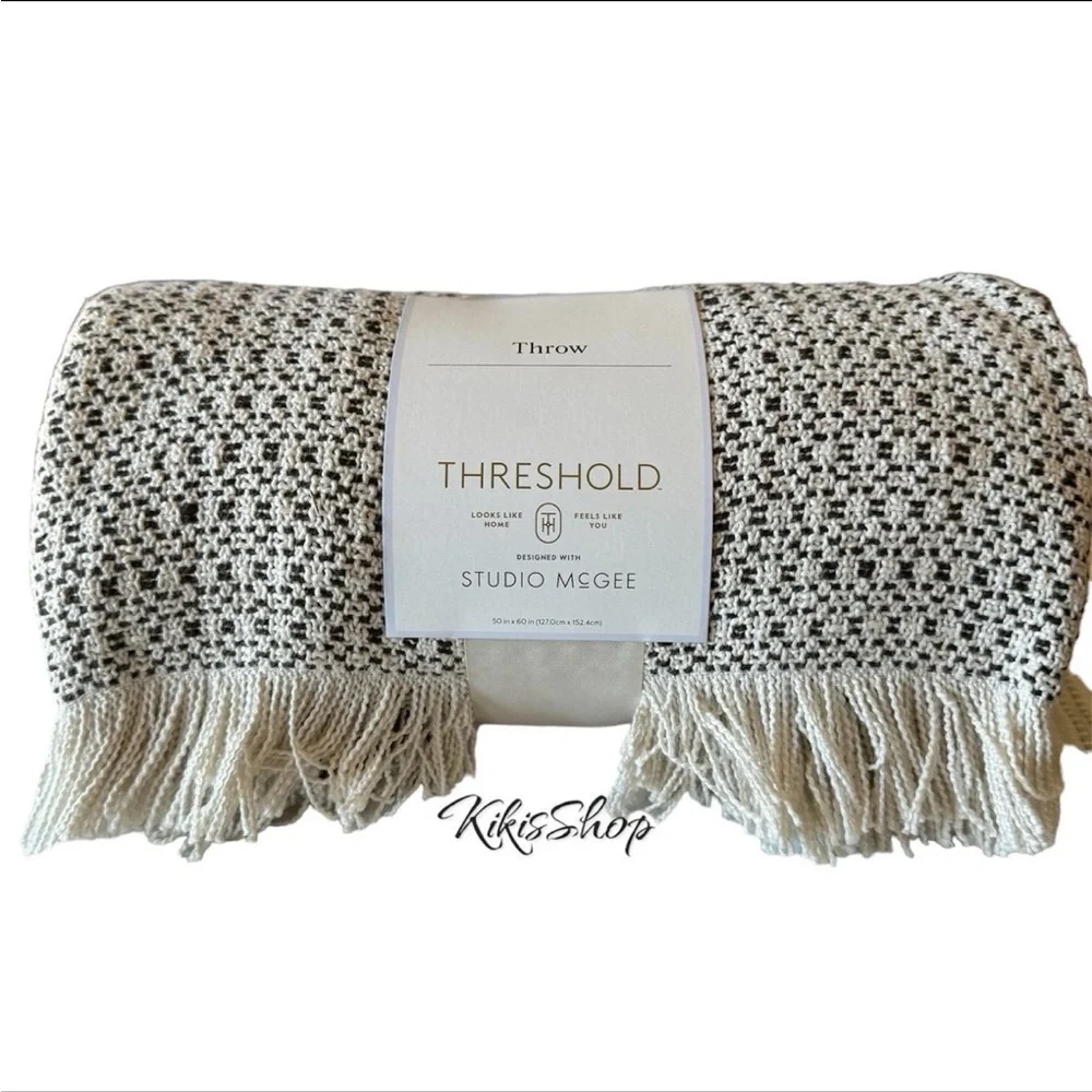 Studio McGee Textural Woven Throw Brown/ Cream-Threshold - Picture 4 of 5